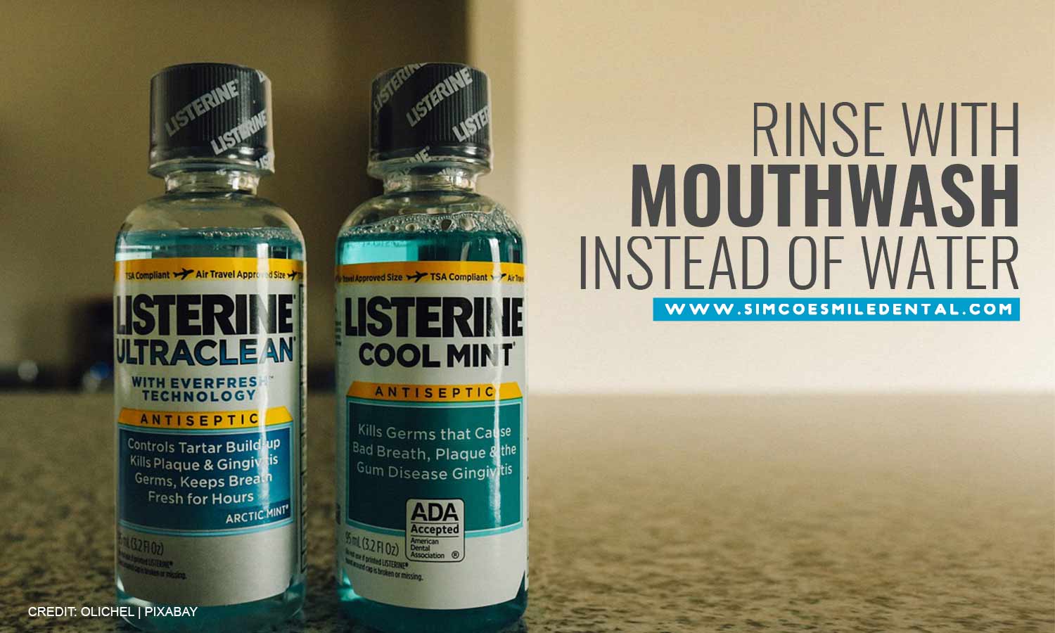 Rinse with mouthwash instead of water